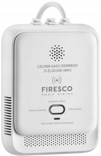 CZUJNIK GAZU ZIEMNEGO LNG METAN Firesco JT-ZL2010W Z MODUŁEM WiFi Tuya na Arena.pl