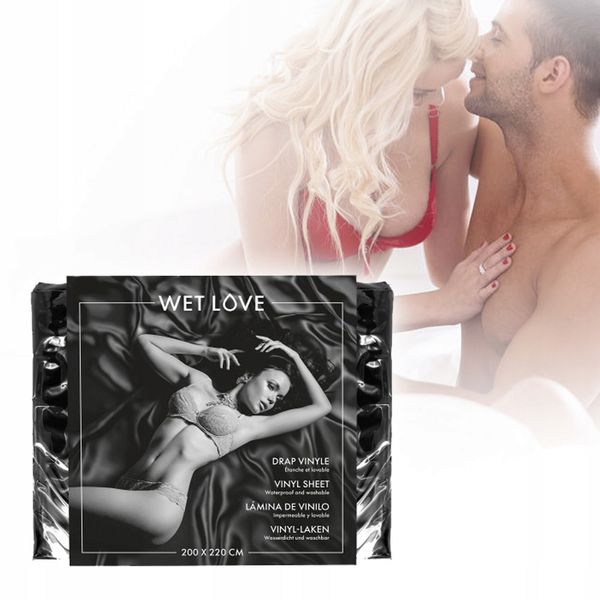 Prześcieradło winylowe, czarne. Czysty seks. zdjęcie 5