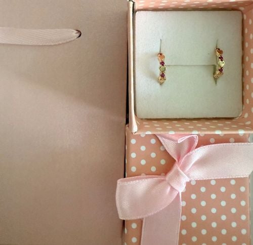 ZŁOTE KOLCZYKI 585 DZIECKO DZIEWCZYNKA KOŁA SERDUSZKA chrzest komunia na Arena.pl