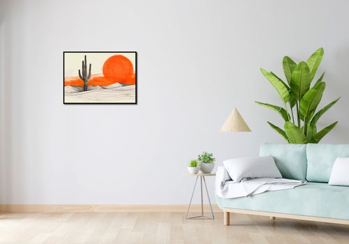 Plakat 70x50cm Kaktus Saguaro na Arena.pl