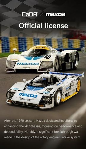 KLOCKI CADA MAZDA 787B AUTO SPORTOWE 50 CM 1:10 WYŚCIGÓWKA 1797 ELEMENTÓW na Arena.pl