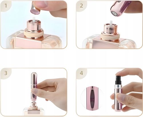 8x Atomizer Podróżny 5ml Butelka na Perfumy Flakon Fiolka Zestaw Dozownik na Arena.pl