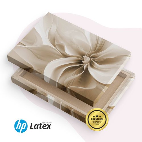 Obraz Na Płótnie Abstrakcja Kremowy Kwiat Dekoracja Glamour 120cm x 80cm na Arena.pl