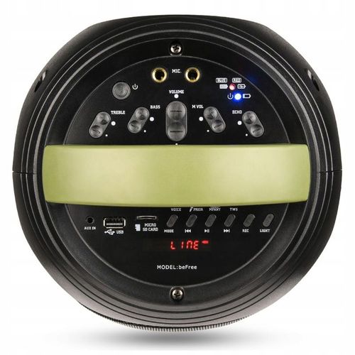 GŁOŚNIK BLUETOOTH USB SD FM AUX PRZENOŚNA KOLUMNA BOOMBOX KARAOKE MIKROFON na Arena.pl