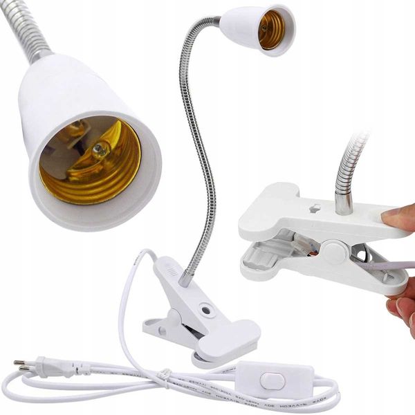 UCHWYT GNIAZDO ŻARÓWKI DO WZROSTU ROŚLIN E27 KLIPS zdjęcie 1