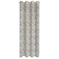 Zasłona na przelotkach z lnem motyw botaniczny MIRA 140X250 naturalna
