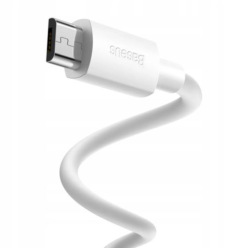 Kabel micro USB do USB Baseus Simple Wisdom, 2.1A, 1.5m (biały) 2szt. na Arena.pl