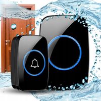 DZWONEK BEZPRZEWODOWY WODOODPORNY 300M DO DRZWI FURTKI IP44 LED NA