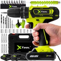 WIERTARKO WKRĘTARKA UDAROWA AKUMULATOROWA WKRĘTAK ZAKRĘTARKA 2xAKU 21V