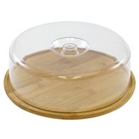 Deska bambusowa z kloszem Tadar 28 cm okrągła