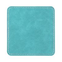 Skórzana kwadratowa podkładka pod kubek do sublimacji - zielona