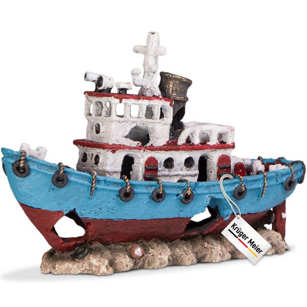 Kruger Meier Shipwreck – Statek do akwarium 28x9x18 cm zdjęcie 1