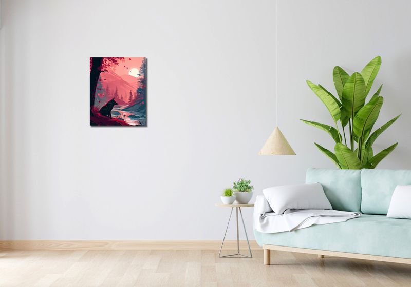 Obraz 40x50cm Wilk Przy Brzegu Lasu zdjęcie 2
