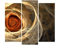 90 80CM OBRAZ T3 ELEM RÓŻA KTALNA DRUK ŚCIENNY