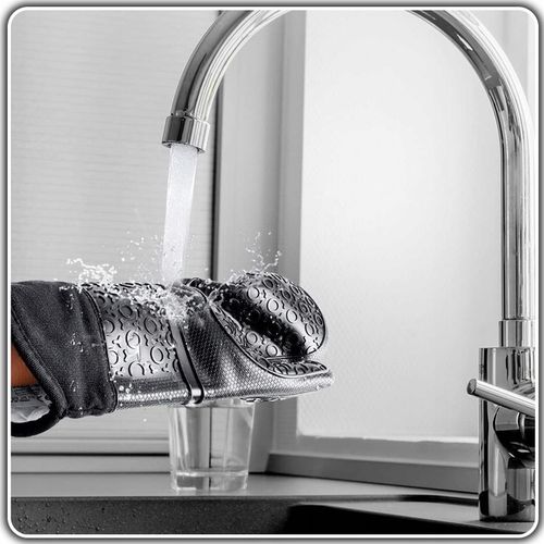 Rękawice KUCHENNE Silikonowe DO Piekarnika Kuchni ŻAROODPORNE 2szt Czarne na Arena.pl