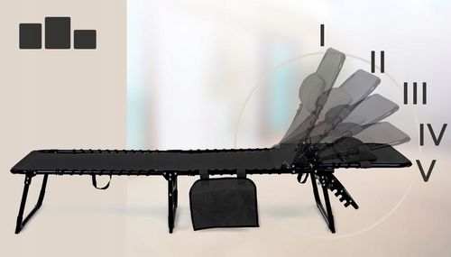 LEŻAK ogrodowy plażowy RIVA SKŁADANY leżanka REGULOWANY łóżko Z ZAGŁÓWKIEM na Arena.pl