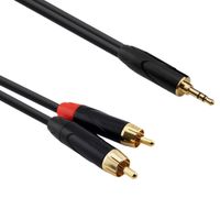 Kabel Audio Red's Music mini Jack 3,5mm Stereo 2x RCA Cinch 1,5m AU1615BX