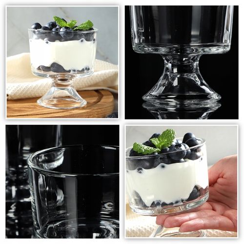 PUCHARKI DO DESERÓW 280ml POJEMNIK NA DESERKI DESERY PUCHAREK LODY KOMPLET na Arena.pl