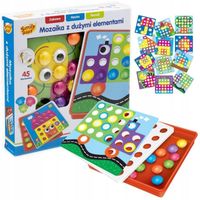 UKŁADANKA MONTESSORI GUZIKOWA mozaika EDUKACYJNA kolory kształt grzybki 58e
