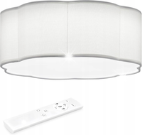 Lampa sufitowa LED Navaris, 22 W, 2100 lm, ściemnialna pilotem, biała