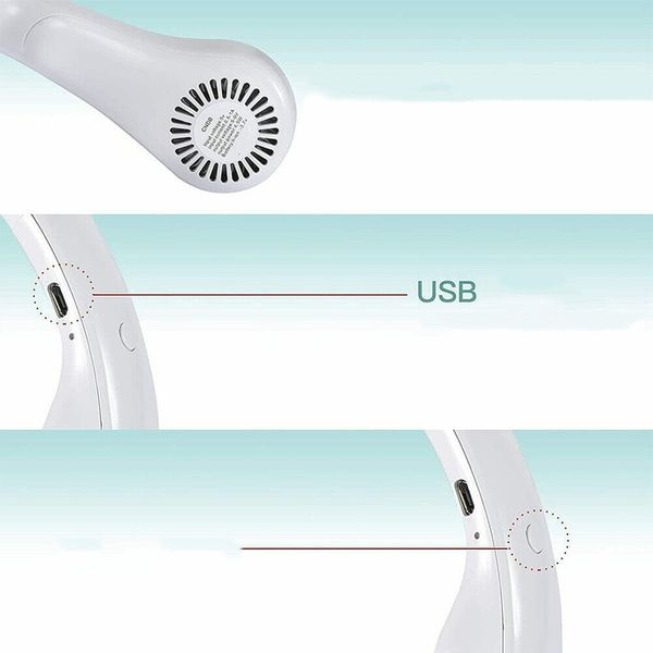 PRZENOŚNY WENTYLATOR NA SZYJĘ MINI BEZŁOPATKOWY CHŁODZIARKA AKUMULATOROWY zdjęcie 10