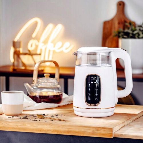 Czajnik Adler 2200W 1,7L z reg temp AD1305WG biało-złoty na Arena.pl