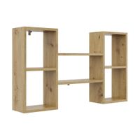 Nowoczesna półka ścienna, 102x18x60 cm, dąb artisan, mat | TYLETEGOTU