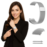 Pasek do HUAWEI WATCH GT2 GT3 GT 2 3 42MM 43MM ELEGANT srebrny bransoleta