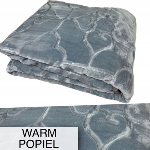 GRUBY KOC AKRYLOWY NARZUTA NA ŁÓŻKO NA KANAPE NAROŻNIK CIEPŁY PLED WALIZKA na Arena.pl