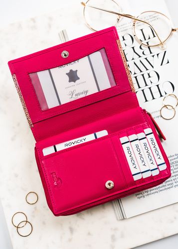 portfel damski skórzany rv-791-sla-4934 dot-pink na Arena.pl