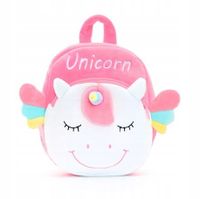 Plecak mały jednorożec dla dziecka dziecięcy do przedszkola welurowy