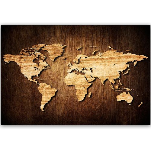 Deco Panel, Drewniana mapa świata 60x40 na Arena.pl