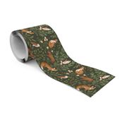 Samoprzylepny Pasek Ozdobny Dla Dzieci Leśne ZWIERZĘTA Liście Boho