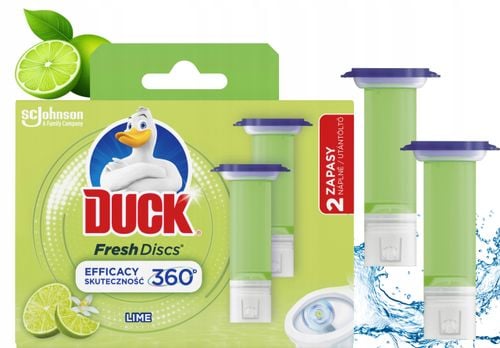 duck fresh discs lime - żelowy krążek do toalety 72ml (2 x 36ml) na Arena.pl