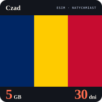 Karta eSIM Internet Czad 5 GB na 30 dni - bez rejestracji