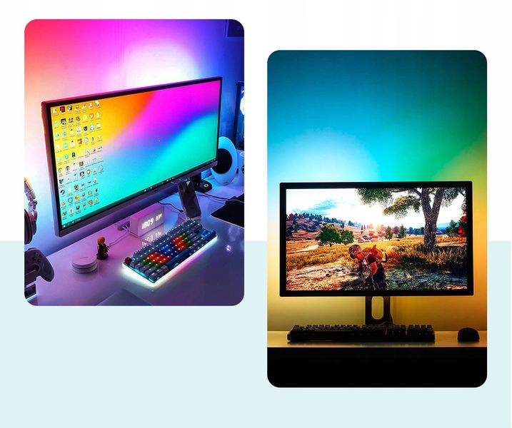 Taśma LED RGBIC PC Ambilight Synchronizacja ekranu zdjęcie 10