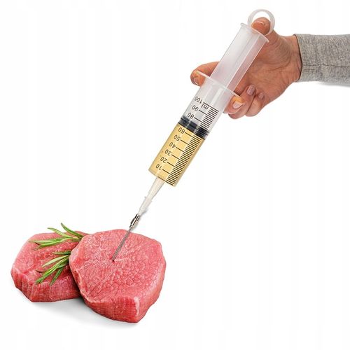 Nastrzykiwarka STRZYKAWKA SZPRYCA do SOLANKI mięsa wędlin strzykawka 2 igły na Arena.pl