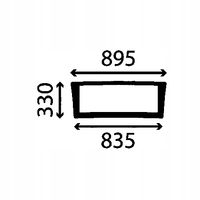 Szyba tylna dolna Deutz-Fahr Agrotron, Same Iron, Lamborghini R6, Nitro