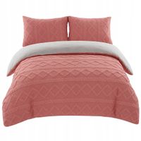 Pościel Welurowa 160x200 różowa Ciepła Gruba Zimowa Sweterkowa Premium