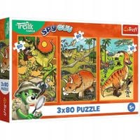 puzzle 3x80 trefliki w świecie dinozaurów 34888