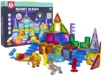 Zestaw Klocków Magnetycznych 3D Zoo 64El.