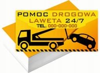 Wizytówki firmowe 100szt SZEROKI WYBÓR wzorów POMOC DROGOWA