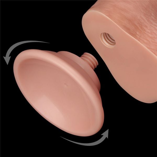 9'' Sliding Skin Dual Layer Dong Flesh zdjęcie 15