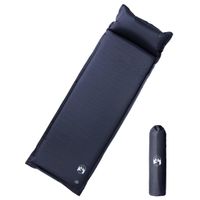 Materac samopompujący z poduszką, 1-osobowy, szary