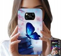 ETUI DO XIAOMI POCO X3 - NIEBIESKI MOTYLEK, MOTYL, DAMSKIE WZORY