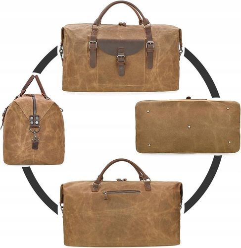 Duża pojemna torba podróżna paskiem na ramię Turystyczna Pojemna 54x27x32cm na Arena.pl