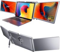 USZKODZONY Potrójny monitor SOOMFON, 1920 x 1080, 5 V, 15 W, 14 cali