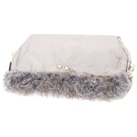 Mufka do wózka, wodoodporna rękawica z futerkiem beżowa