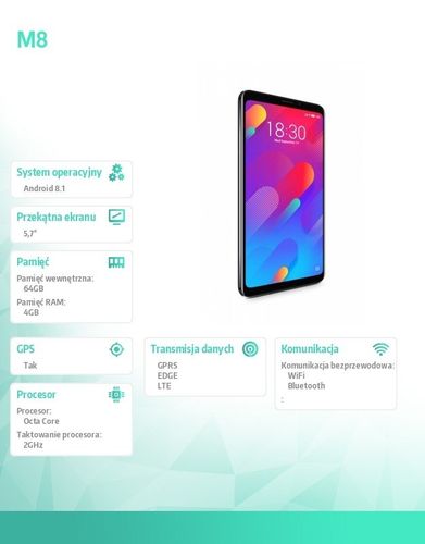 Smartfon M8 64GB czarny na Arena.pl