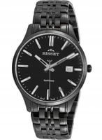 Szwajcarski zegarek męski Bisset Szafirowe szkło z datownikiem + GRAWER